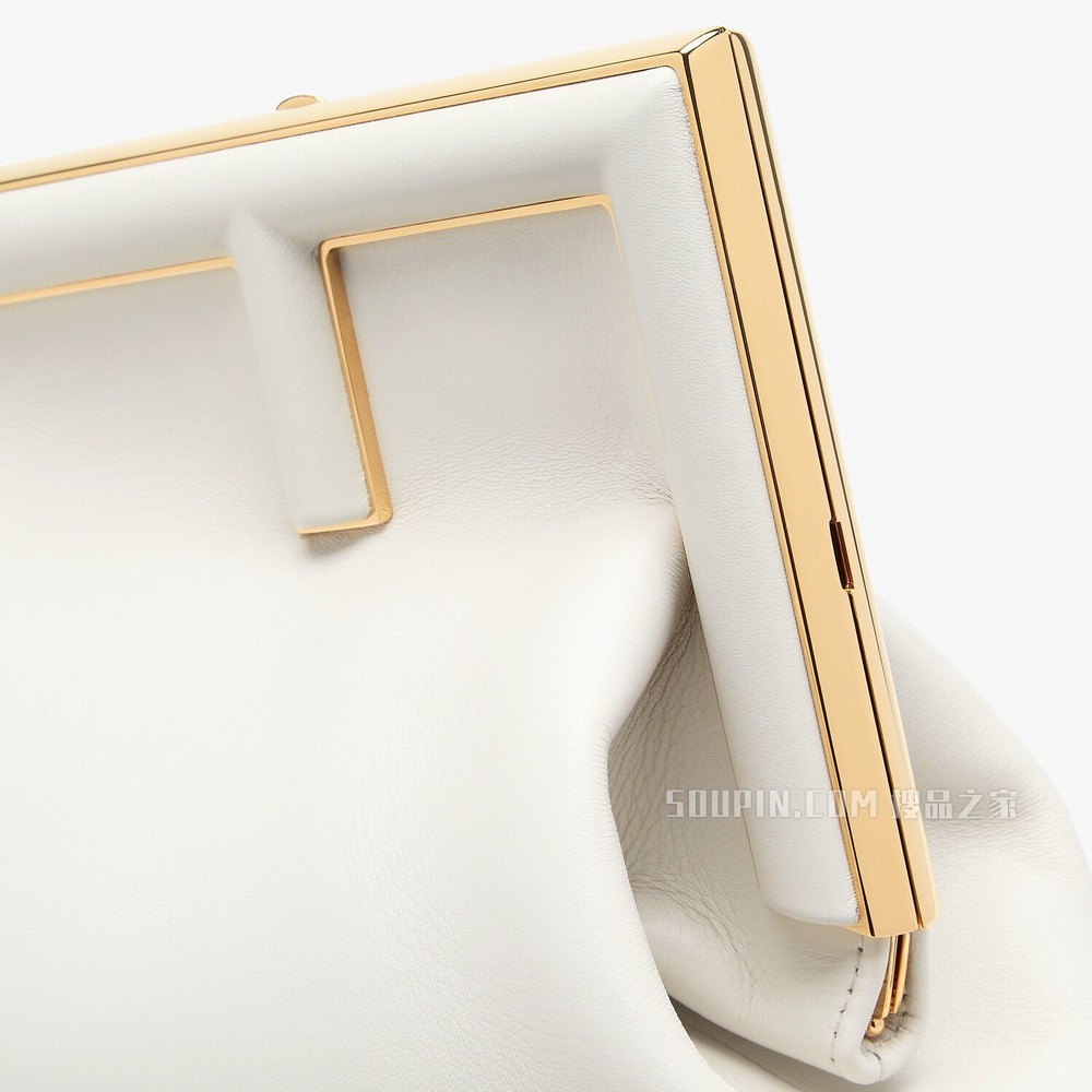 FENDI FIRST中号手袋 白色皮革手袋