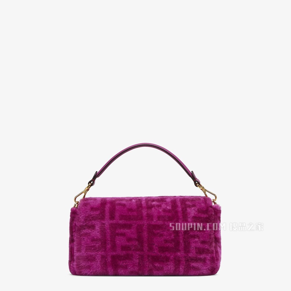 BAGUETTE手袋 紫色羊皮手袋