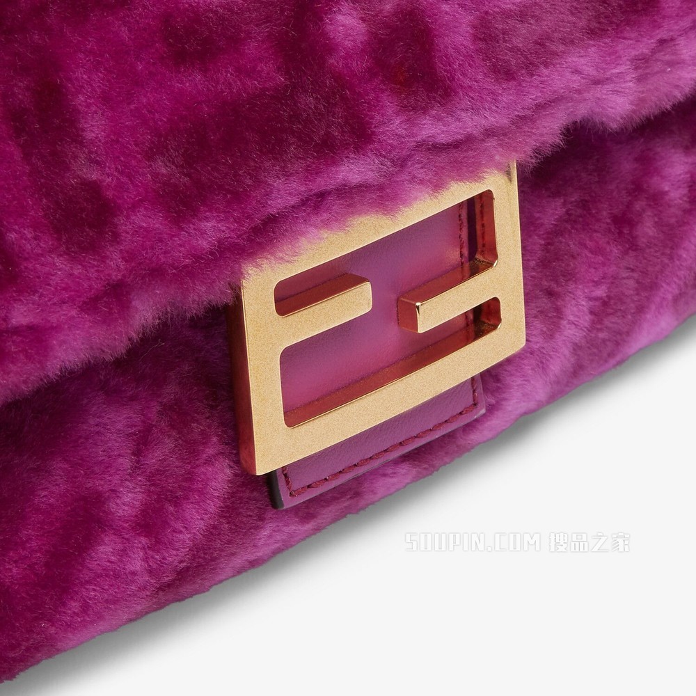 BAGUETTE手袋 紫色羊皮手袋