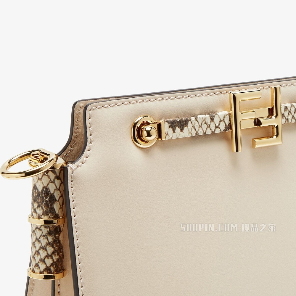 FENDI TOUCH 白色皮革手袋