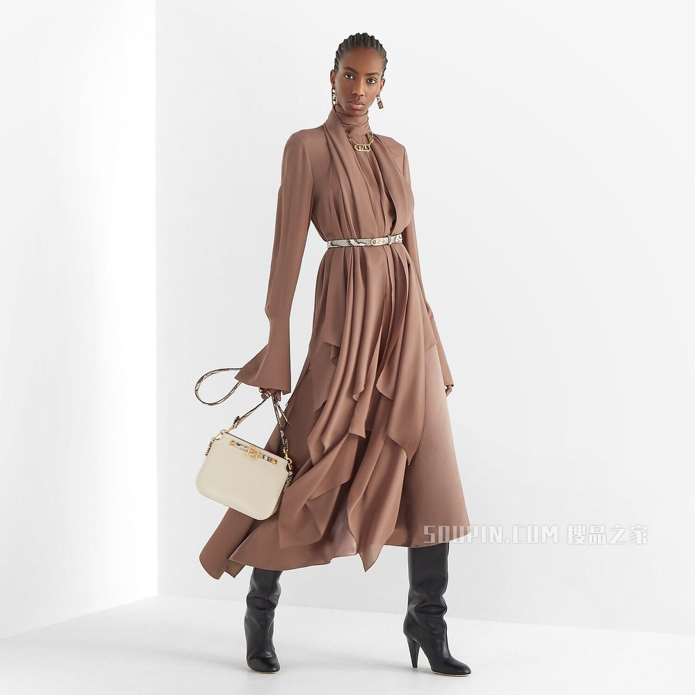 FENDI TOUCH 白色皮革手袋