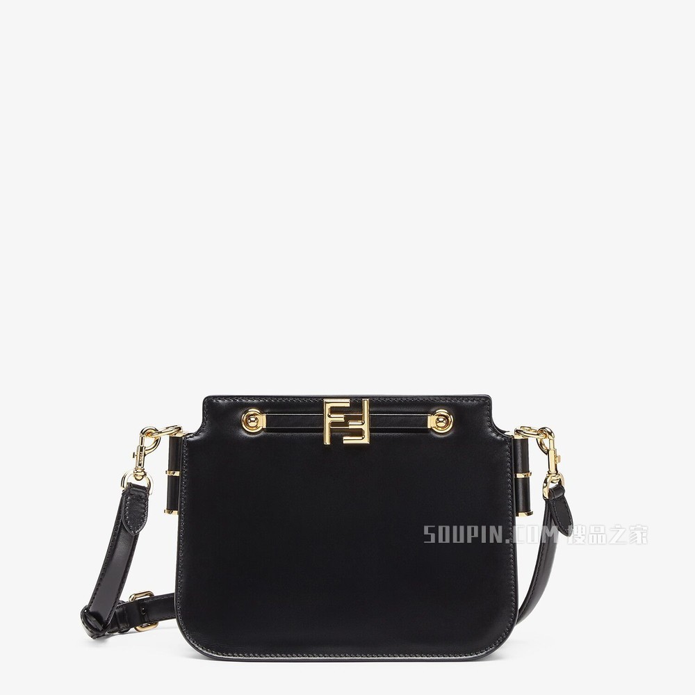 FENDI TOUCH 黑色皮革手袋