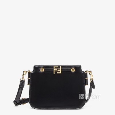 FENDI TOUCH 黑色皮革手袋