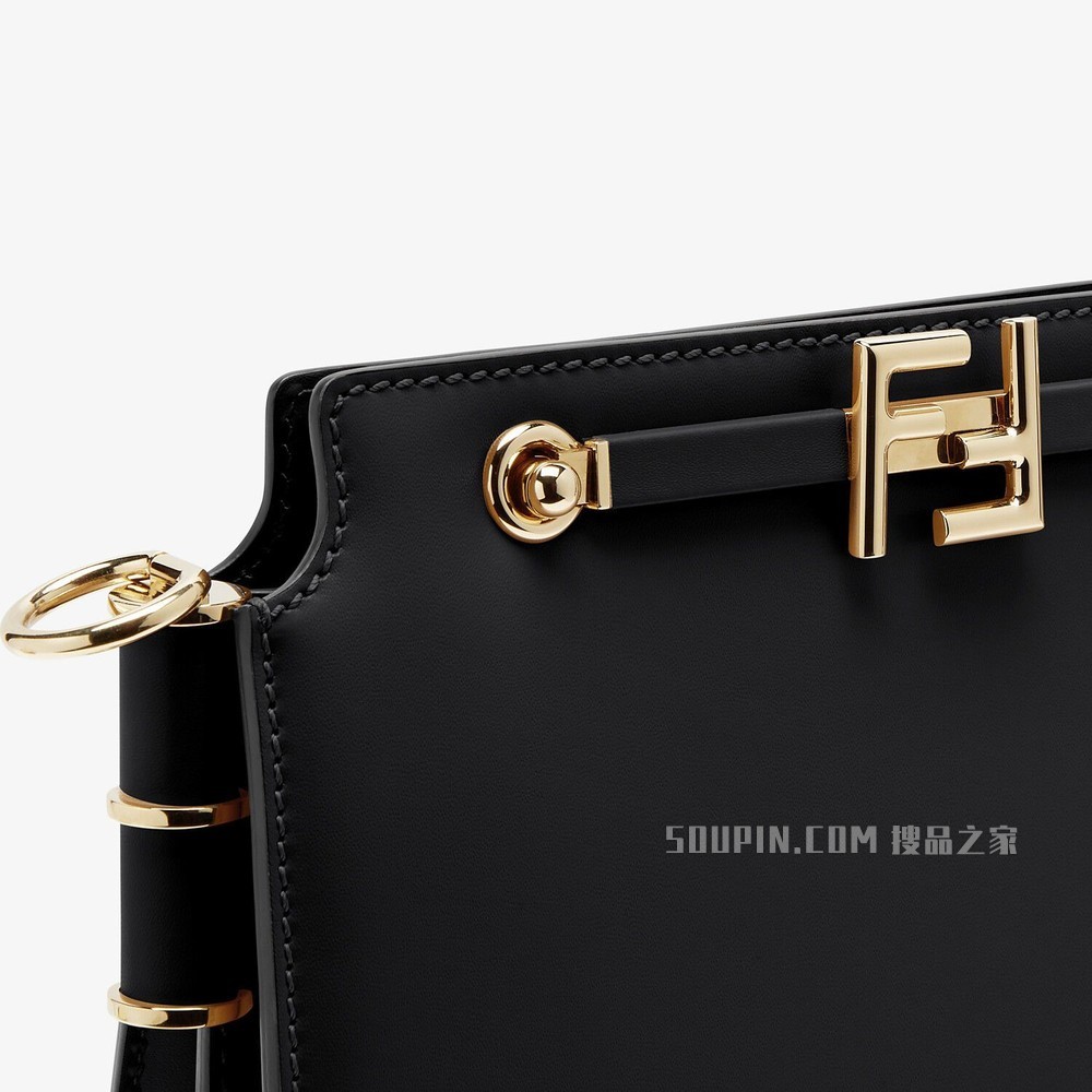 FENDI TOUCH 黑色皮革手袋
