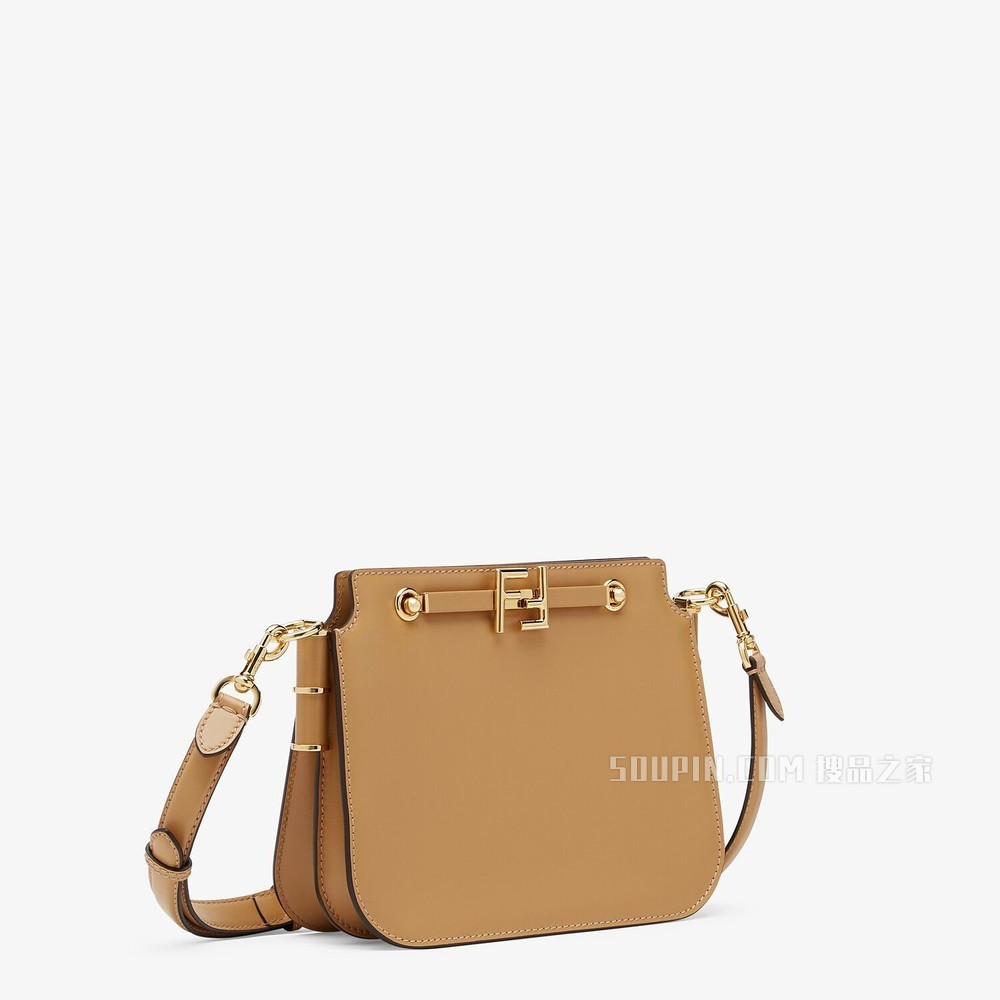 FENDI TOUCH 米色皮革手袋