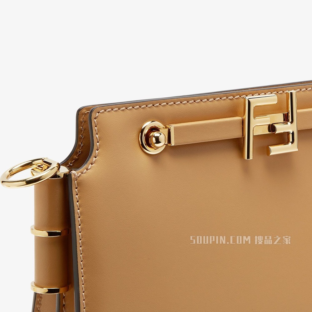 FENDI TOUCH 米色皮革手袋