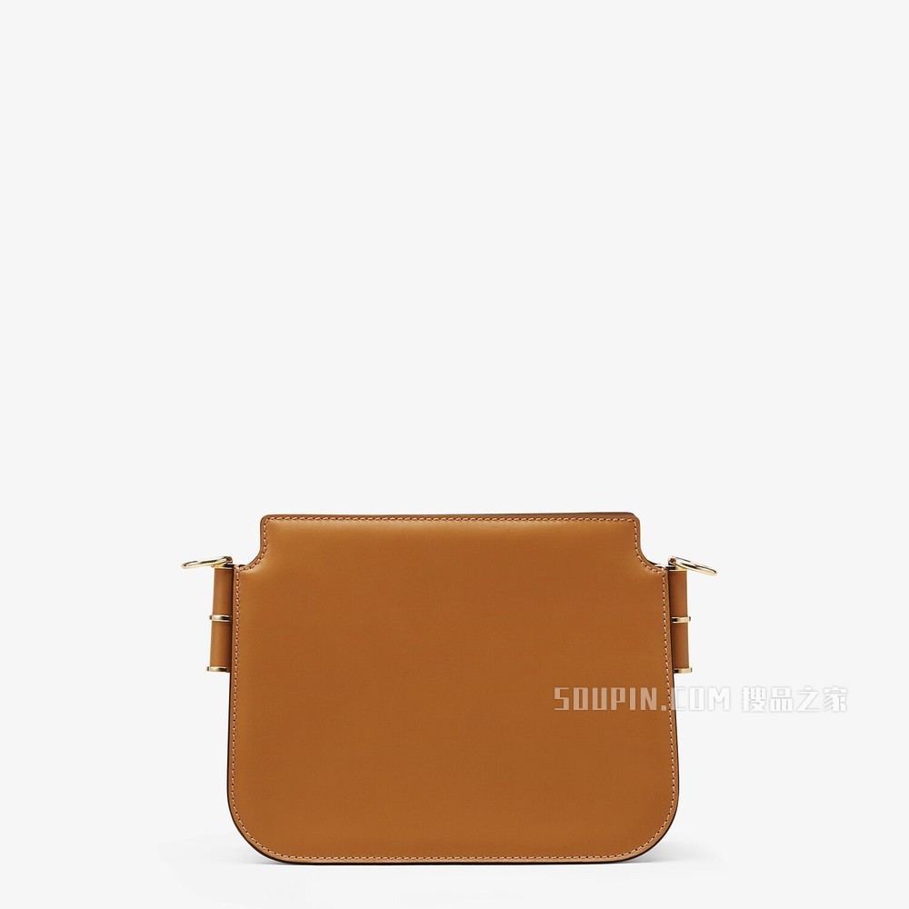 FENDI TOUCH 棕色皮革手袋