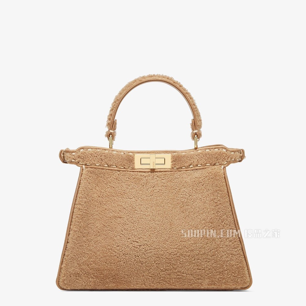 PEEKABOO ISEEU中号手袋 米色羊皮手袋