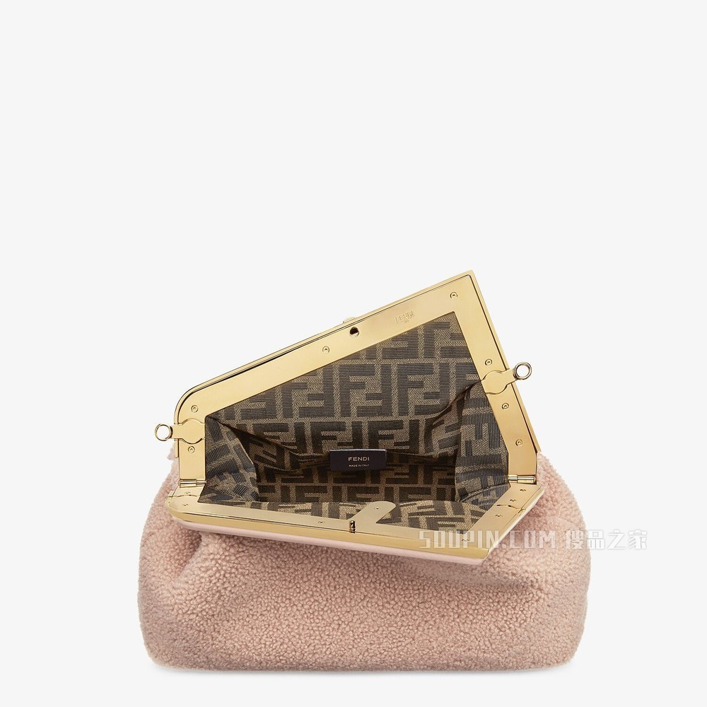 FENDI FIRST中号手袋 粉红色羊皮手袋