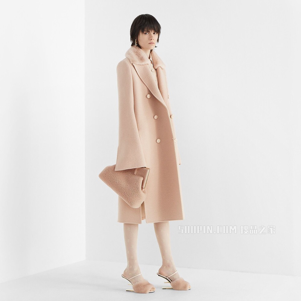 FENDI FIRST中号手袋 粉红色羊皮手袋
