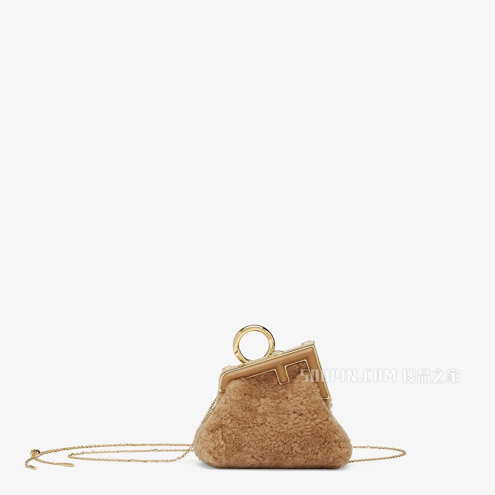 NANO FENDI FIRST吊饰 米色羊皮吊饰
