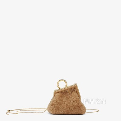 NANO FENDI FIRST吊饰 米色羊皮吊饰