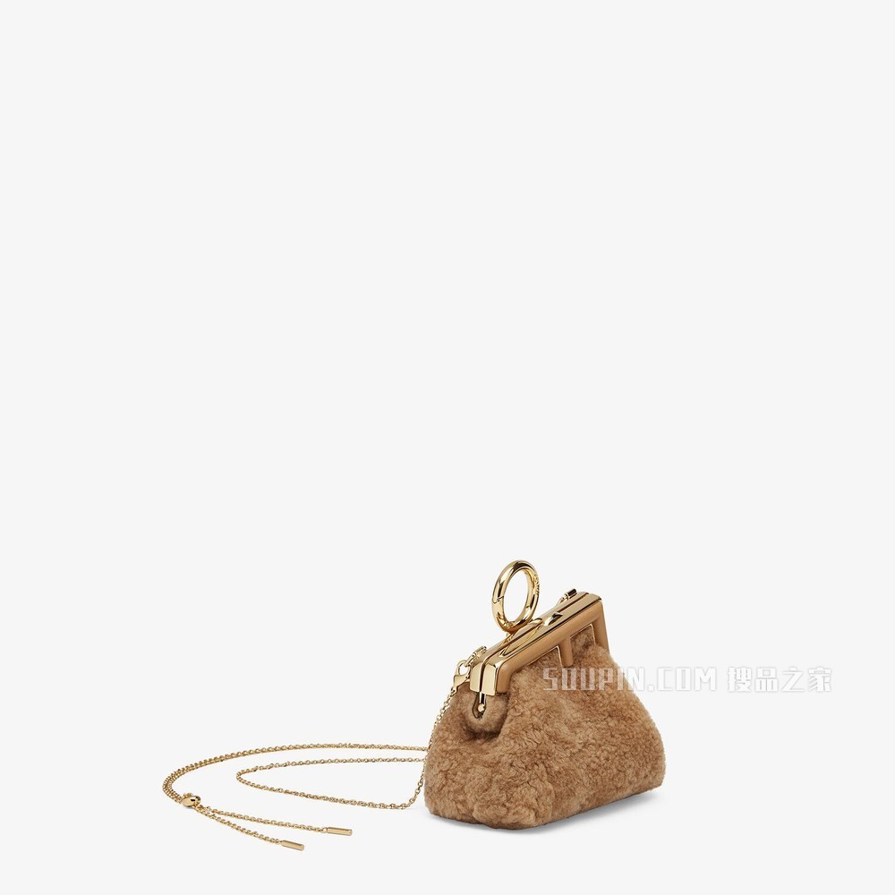 NANO FENDI FIRST吊饰 米色羊皮吊饰