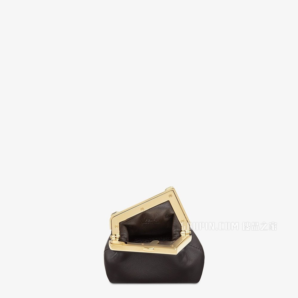 NANO FENDI FIRST吊饰 棕色纳帕皮革吊饰