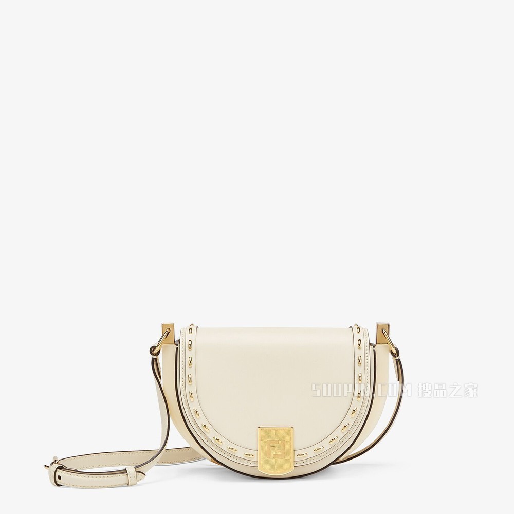 Moonlight 白色皮革手袋