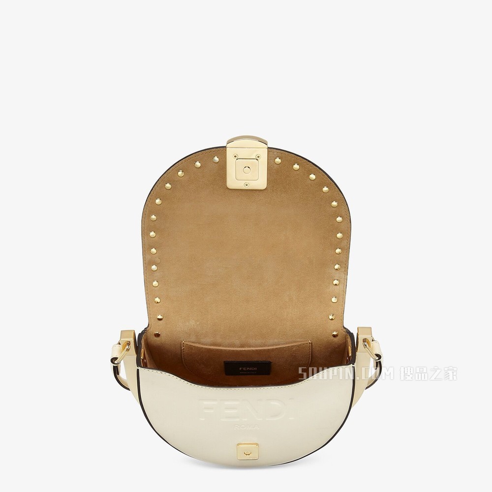 Moonlight 白色皮革手袋