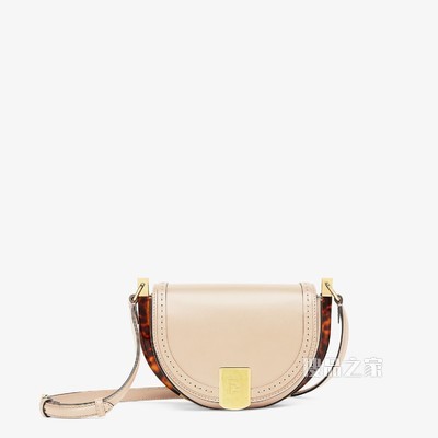 Moonlight 粉红色皮革手袋