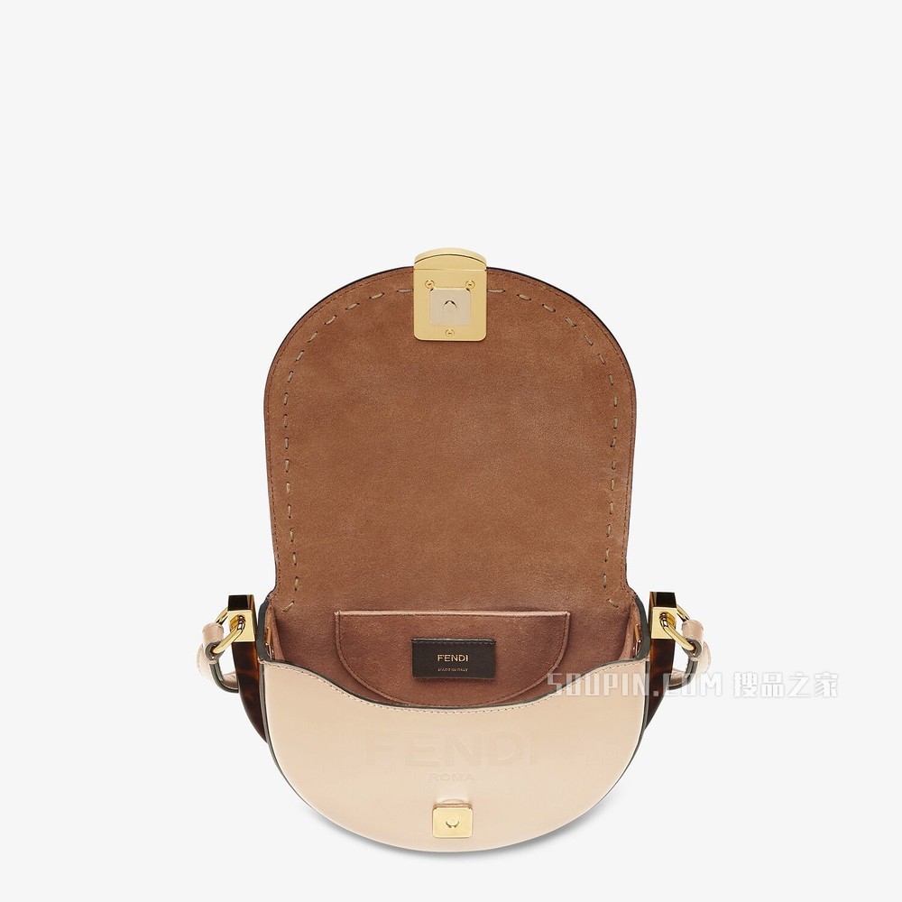 Moonlight 粉红色皮革手袋