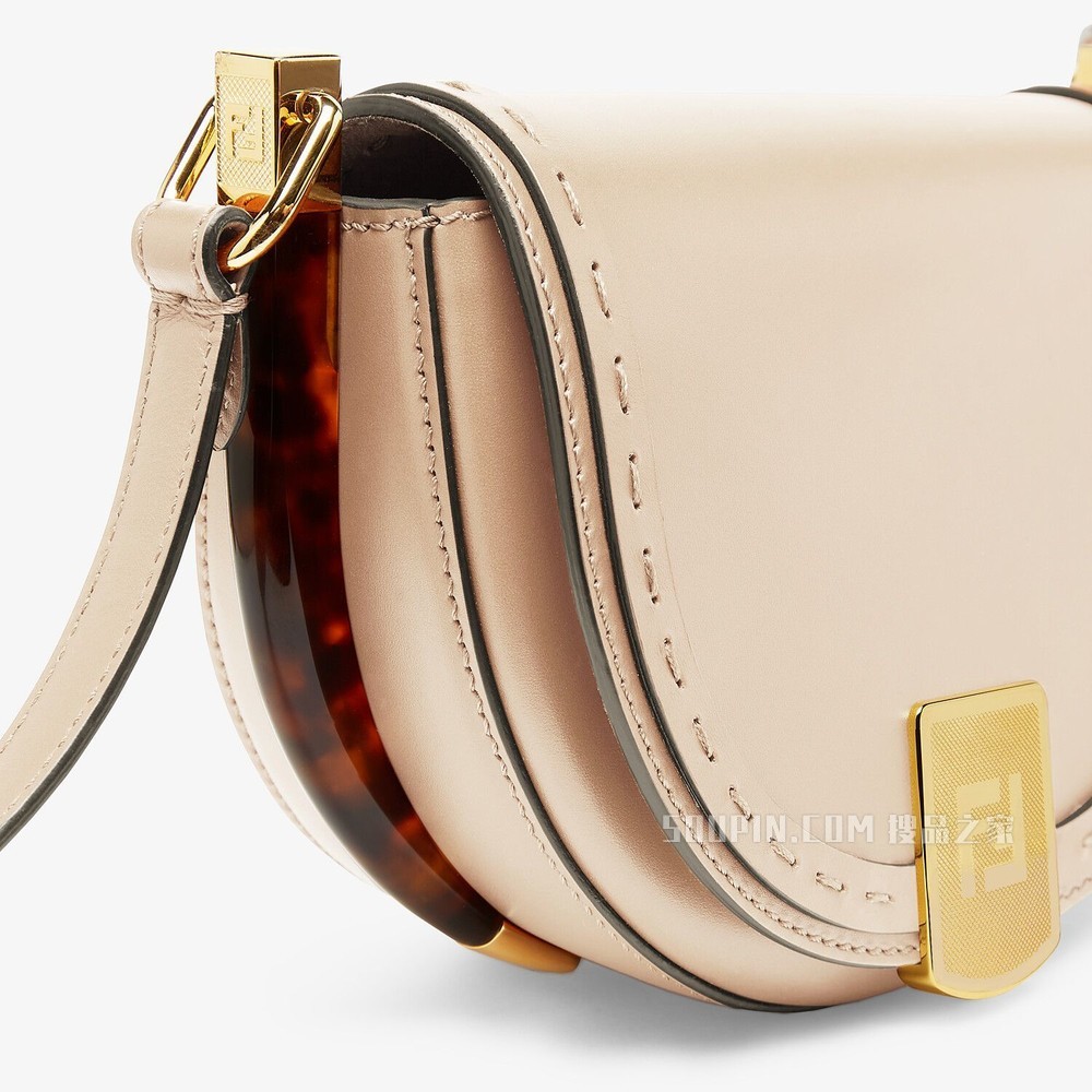 Moonlight 粉红色皮革手袋