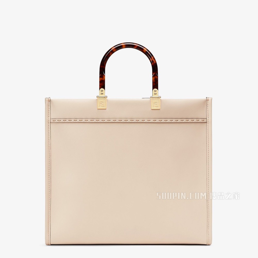 FENDI SUNSHINE中号手提袋 粉红色皮革手提袋