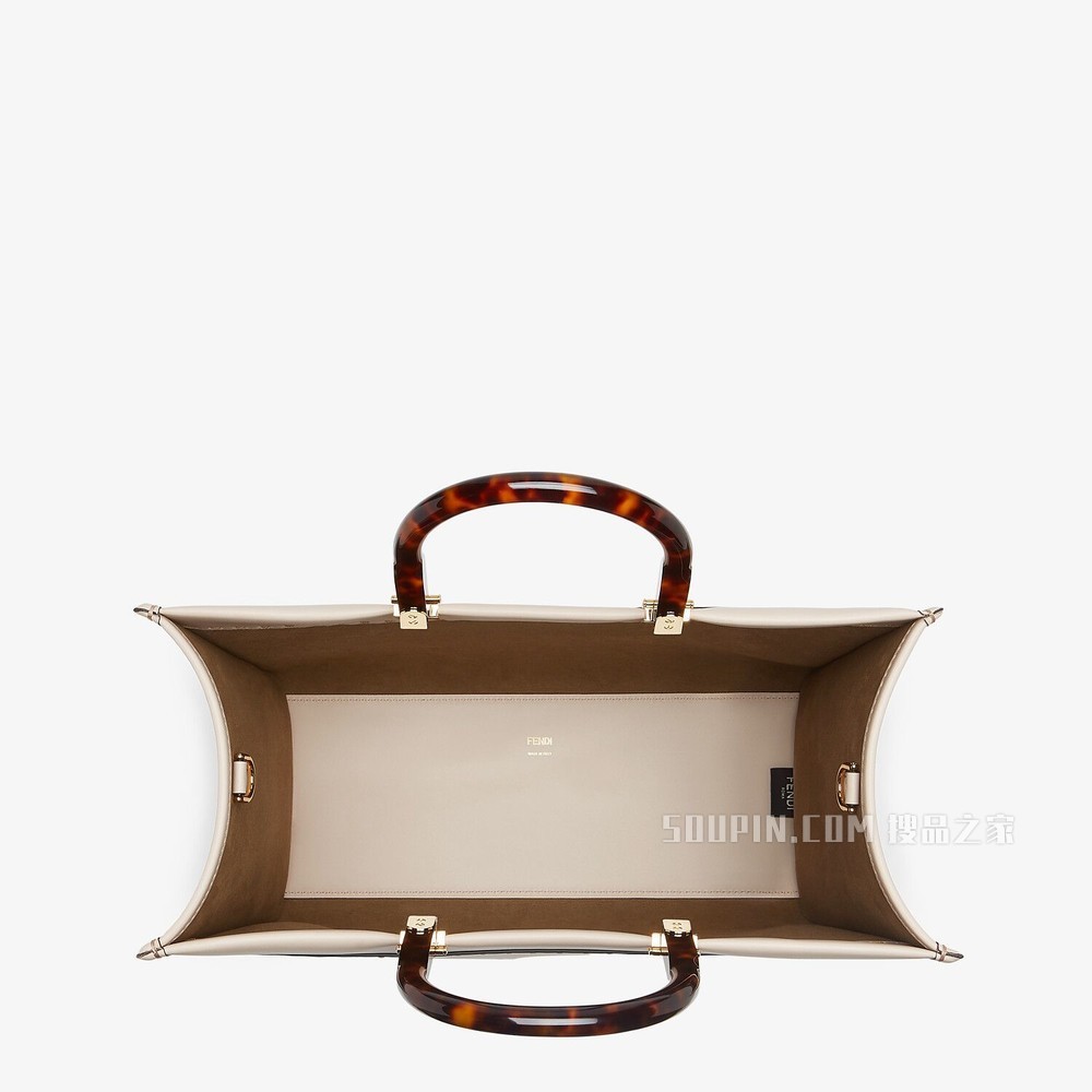 FENDI SUNSHINE中号手提袋 粉红色皮革手提袋
