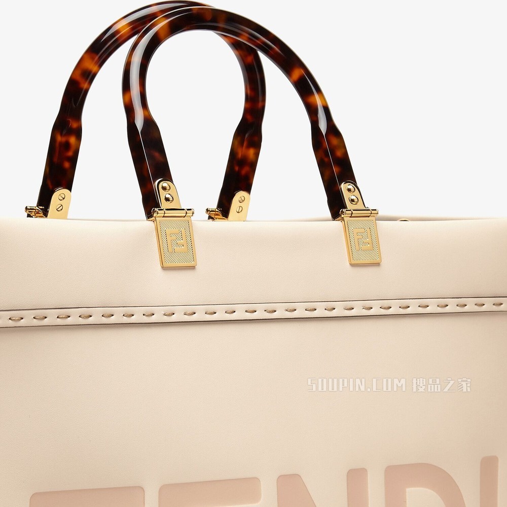 FENDI SUNSHINE中号手提袋 粉红色皮革手提袋
