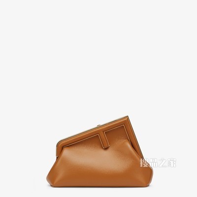 FENDI FIRST小号手袋 棕色皮革手袋