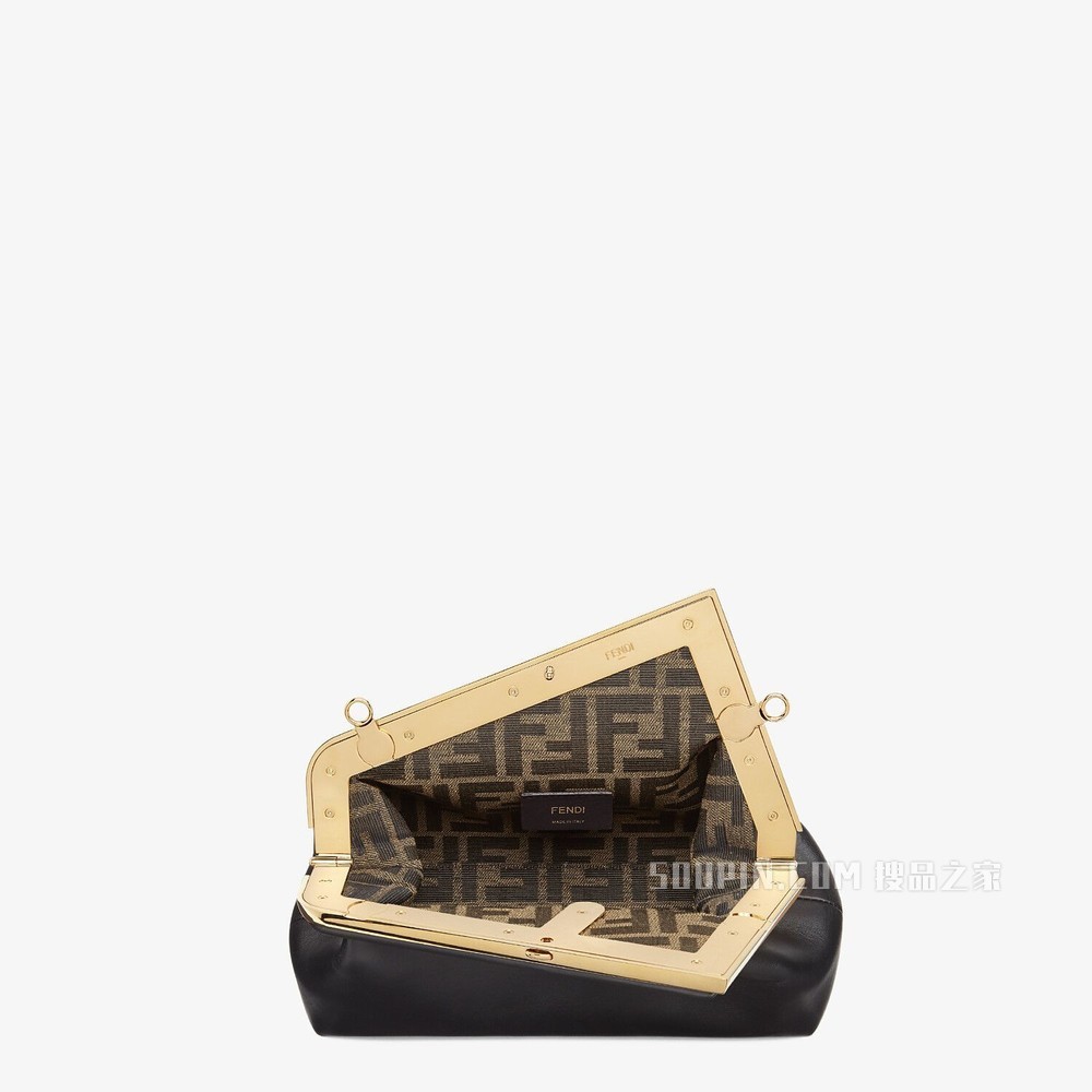 FENDI FIRST小号手袋 黑色皮革手袋