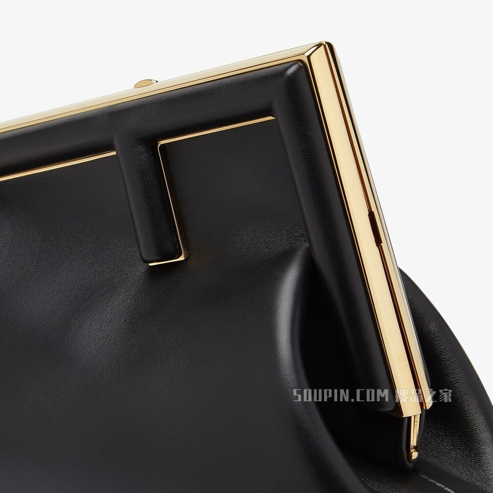 FENDI FIRST小号手袋 黑色皮革手袋