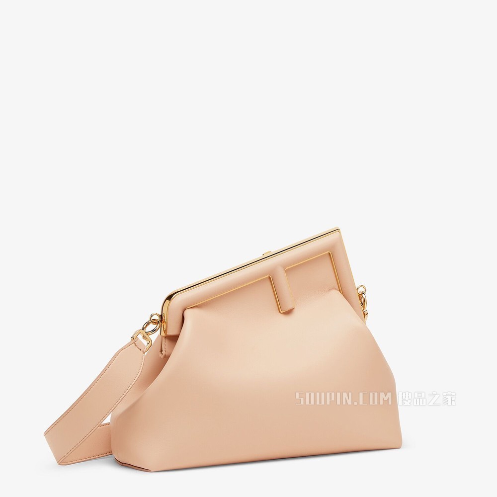 FENDI FIRST中号手袋 粉红色皮质手袋