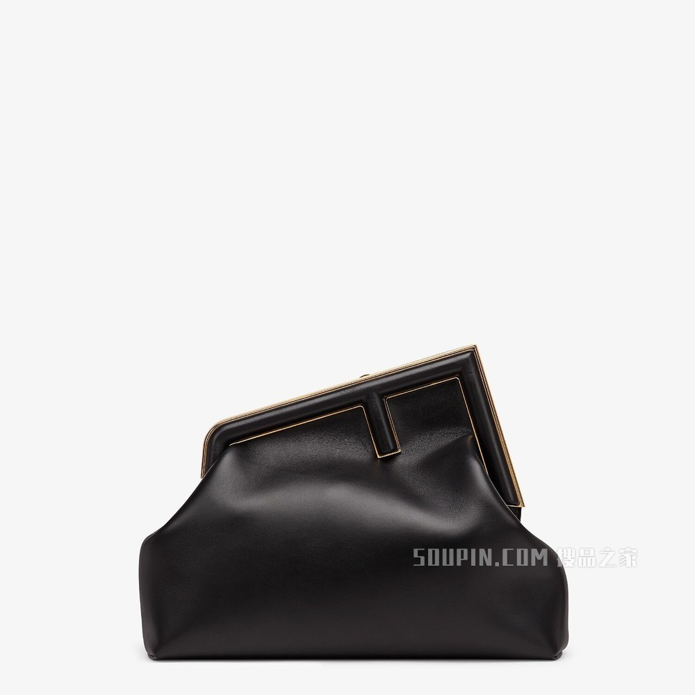 FENDI FIRST中号手袋 黑色皮革手袋