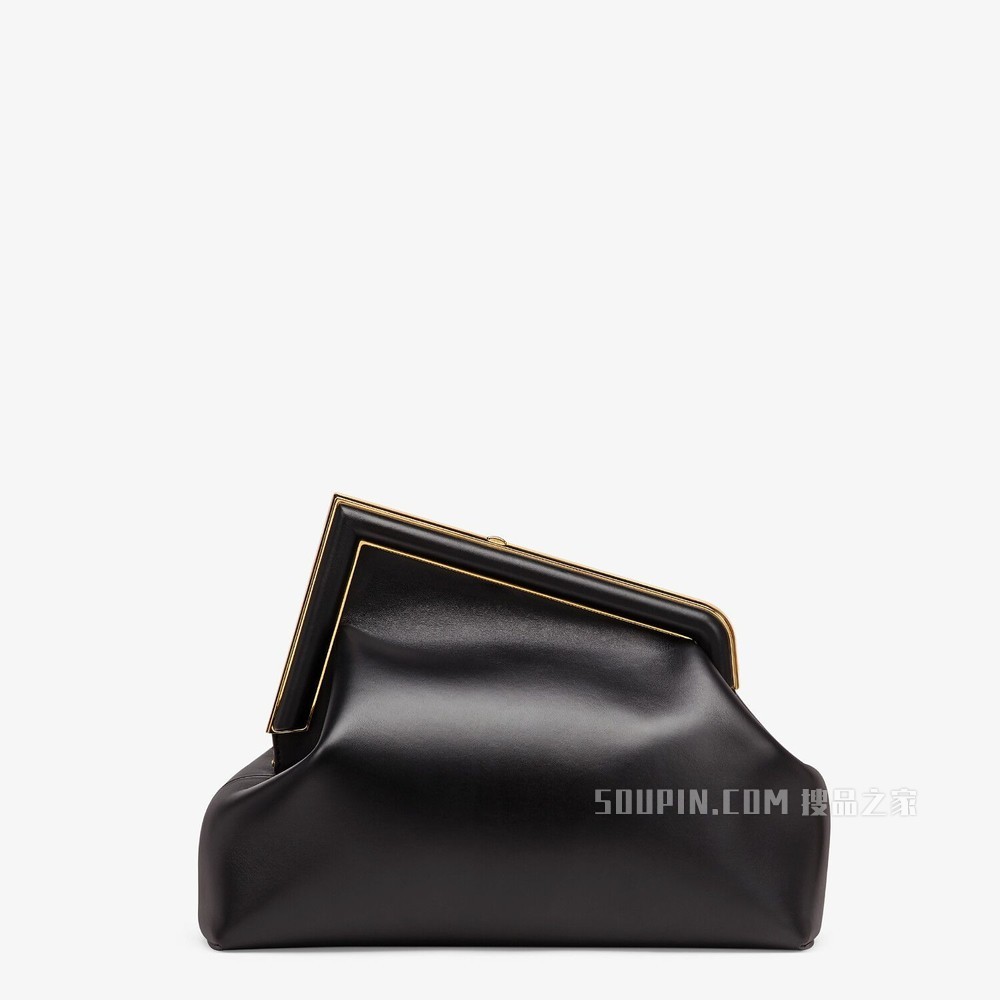FENDI FIRST中号手袋 黑色皮革手袋