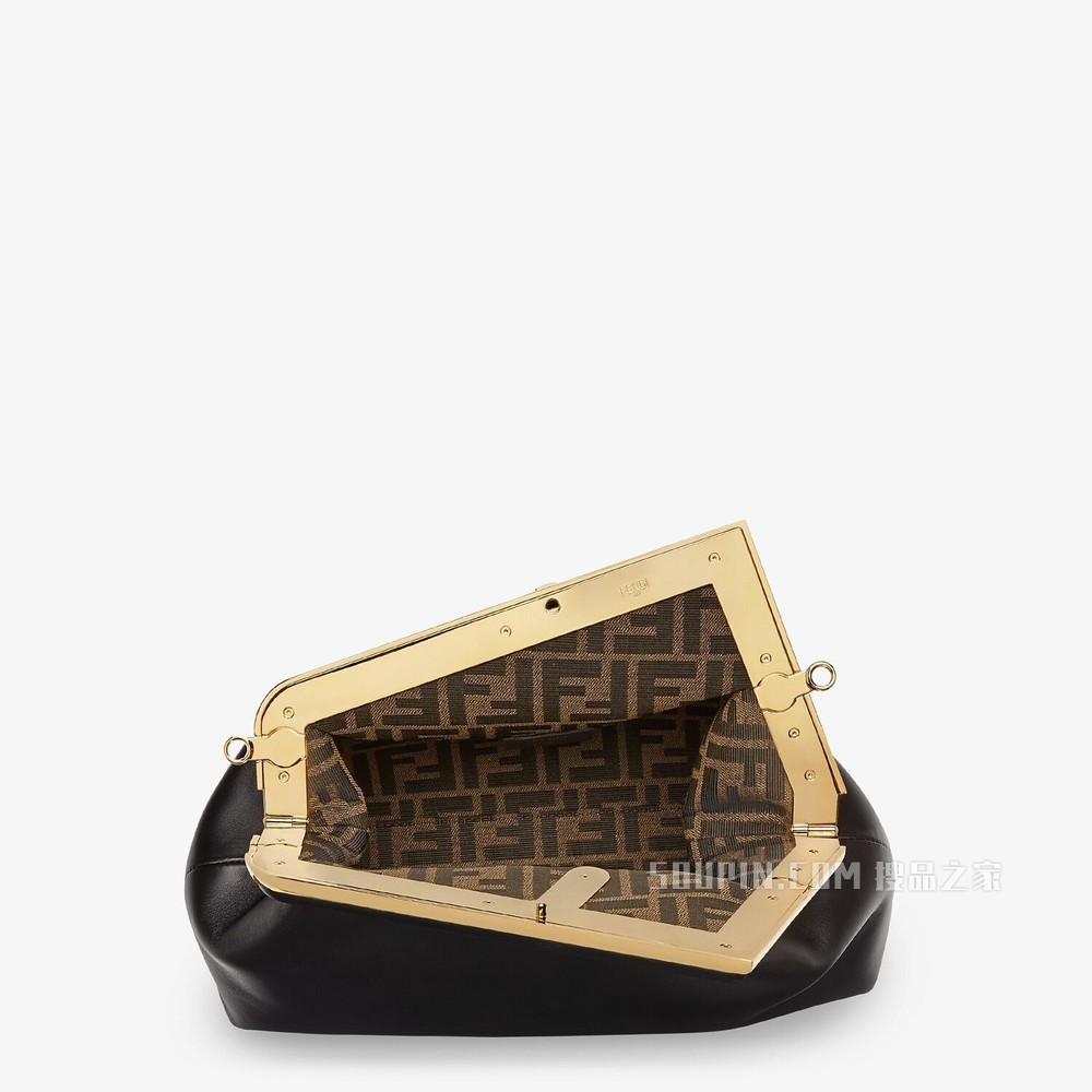 FENDI FIRST中号手袋 黑色皮革手袋