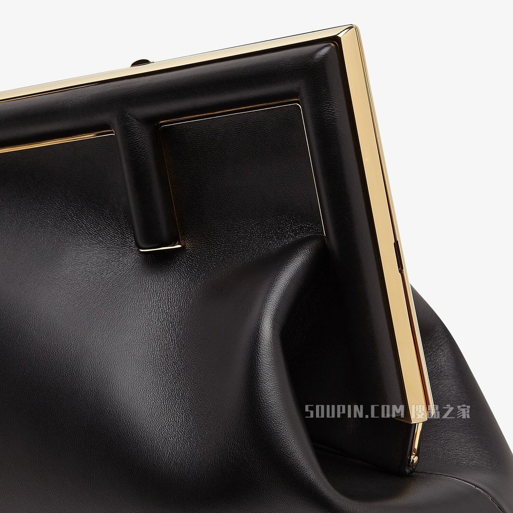 FENDI FIRST中号手袋 黑色皮革手袋