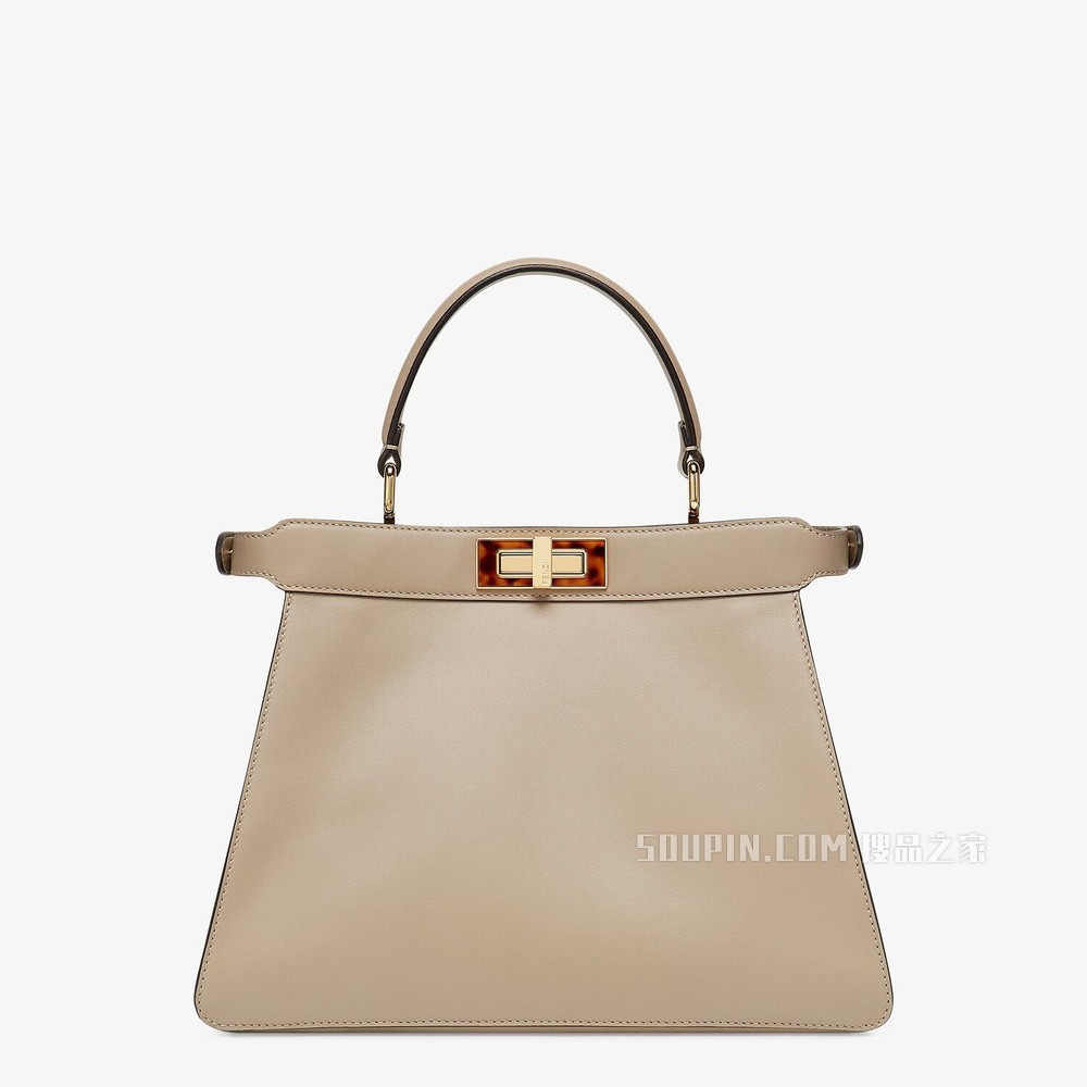 PEEKABOO ISEEU中号手袋 鸽子灰皮质手袋