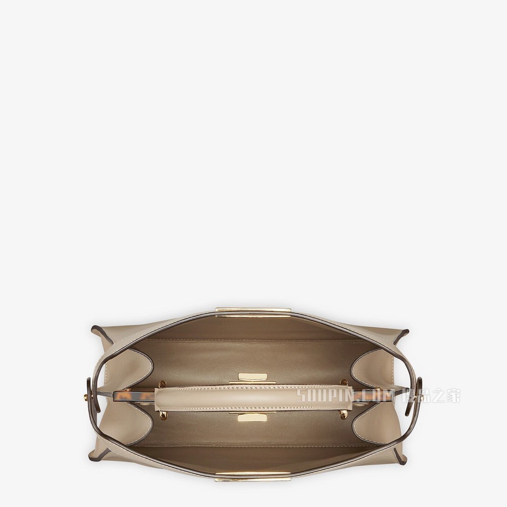 PEEKABOO ISEEU中号手袋 鸽子灰皮质手袋