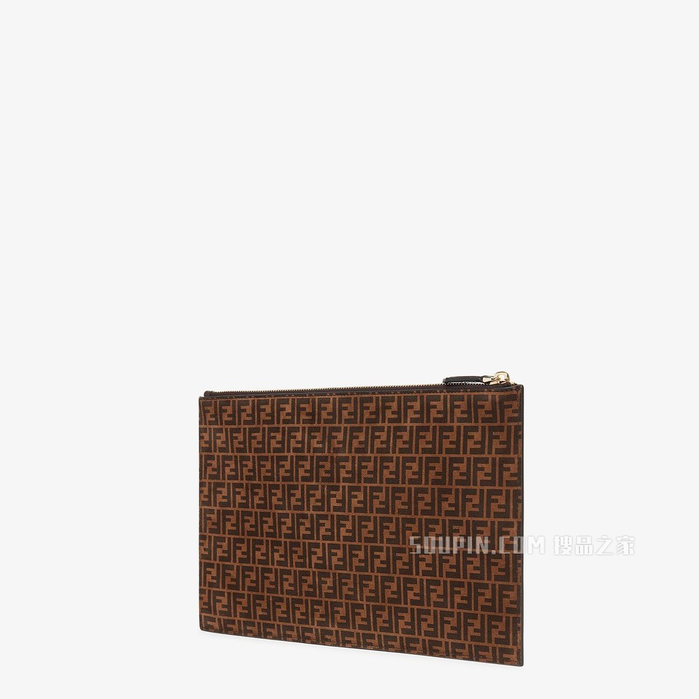 中号手拿包 棕色皮革手拿包