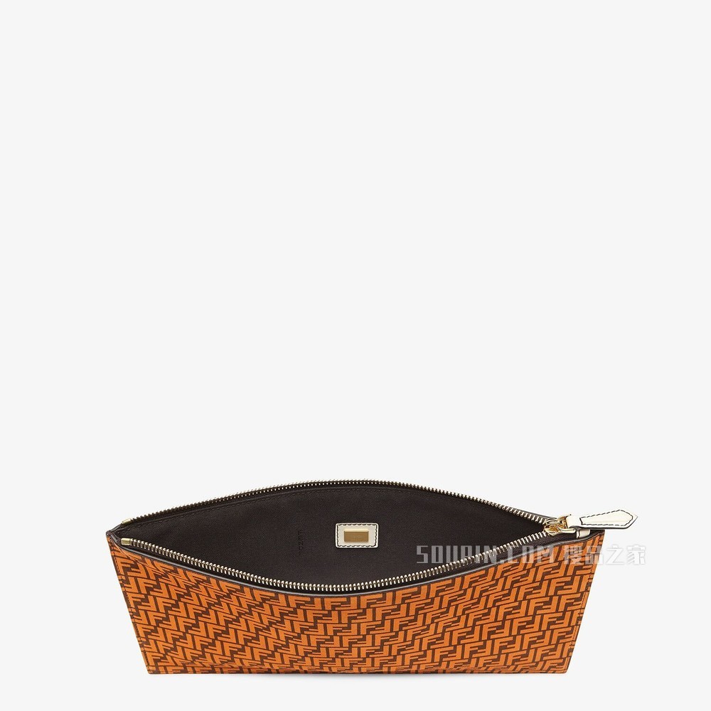 中号手拿包 橙色皮质手拿包