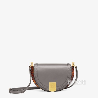 Moonlight 灰色皮革手袋