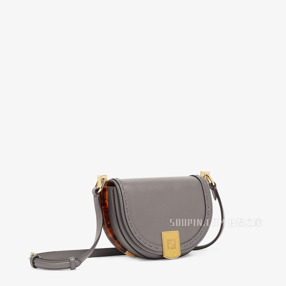 Moonlight 灰色皮革手袋