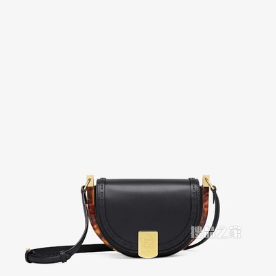 Moonlight 黑色皮革手袋