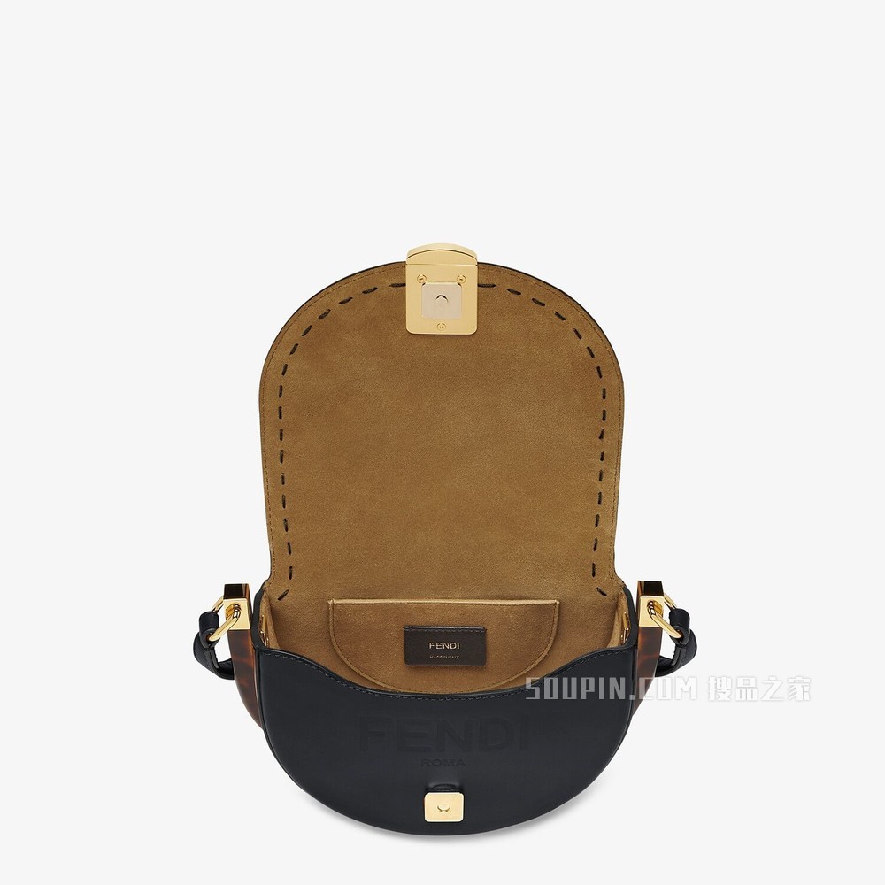 Moonlight 黑色皮革手袋