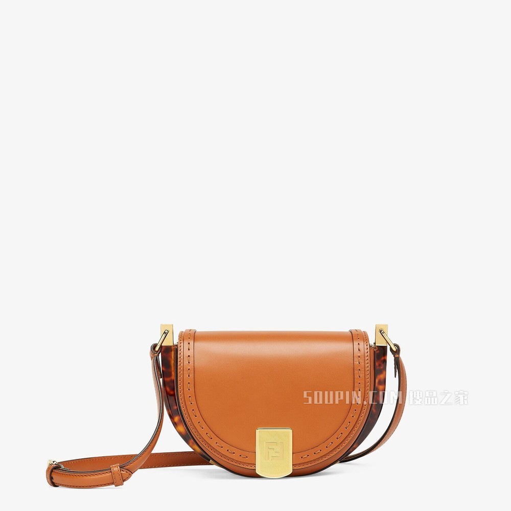 Moonlight 棕色皮革手袋