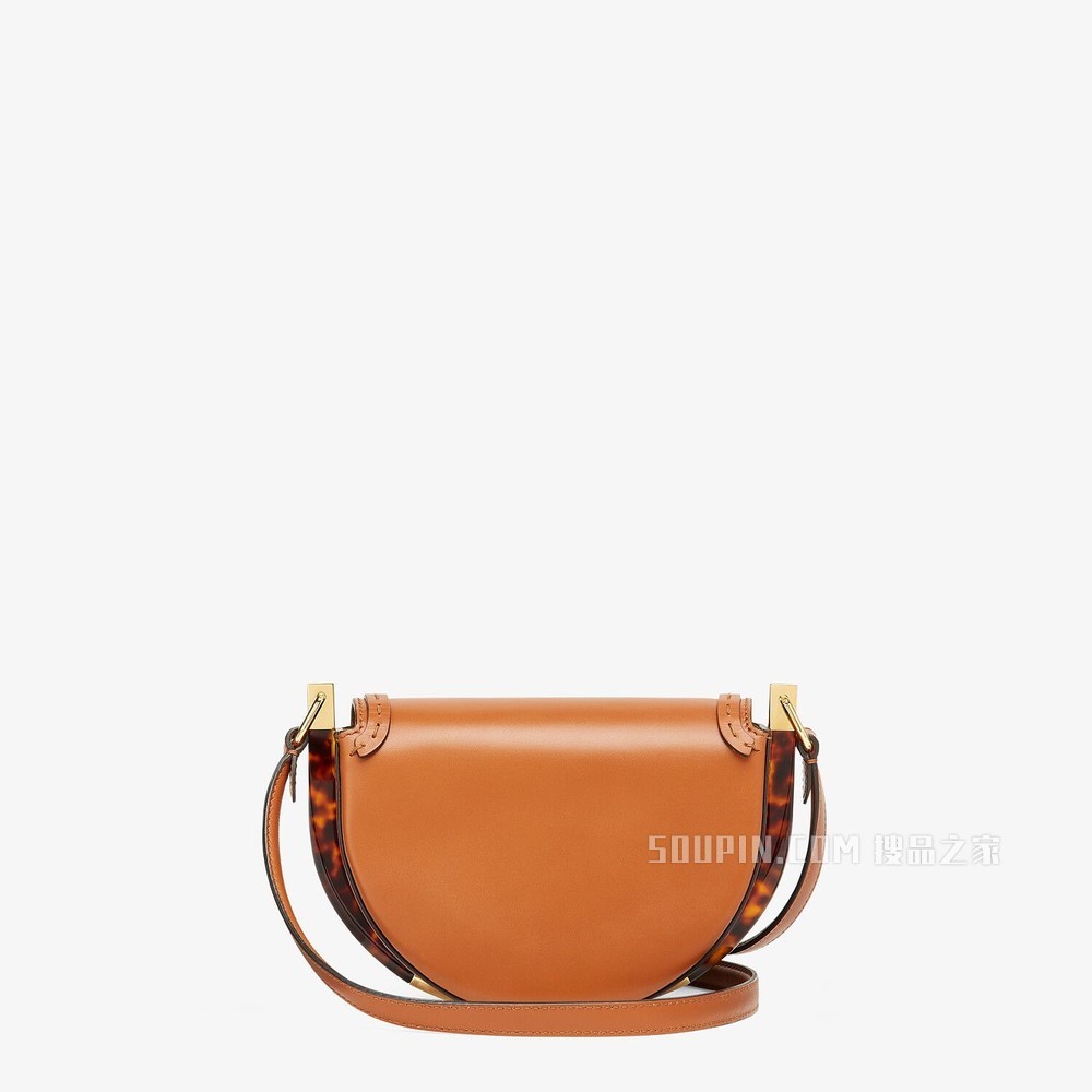 Moonlight 棕色皮革手袋