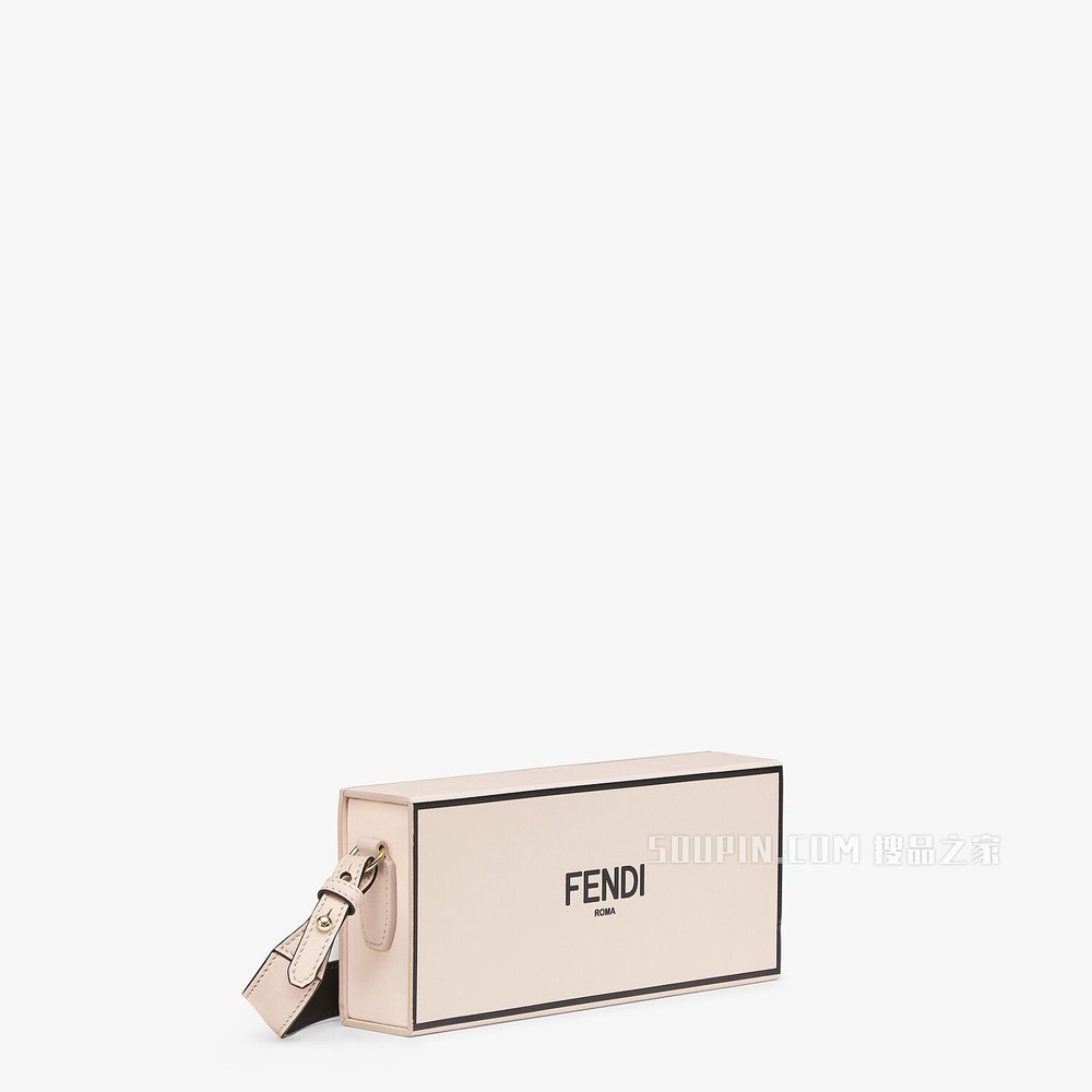 FENDI PACK盒子造型手袋 粉红色皮质手袋