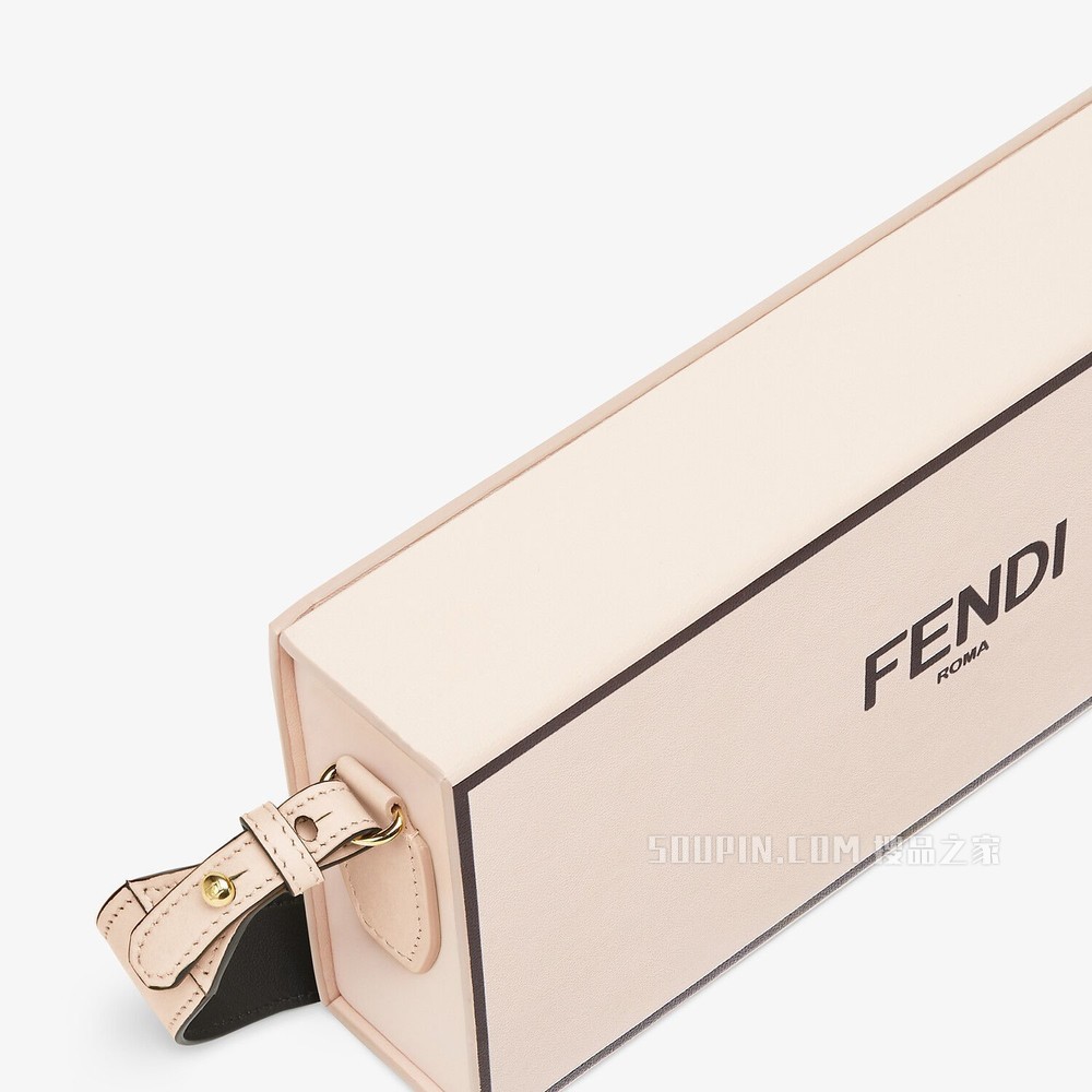 FENDI PACK盒子造型手袋 粉红色皮质手袋