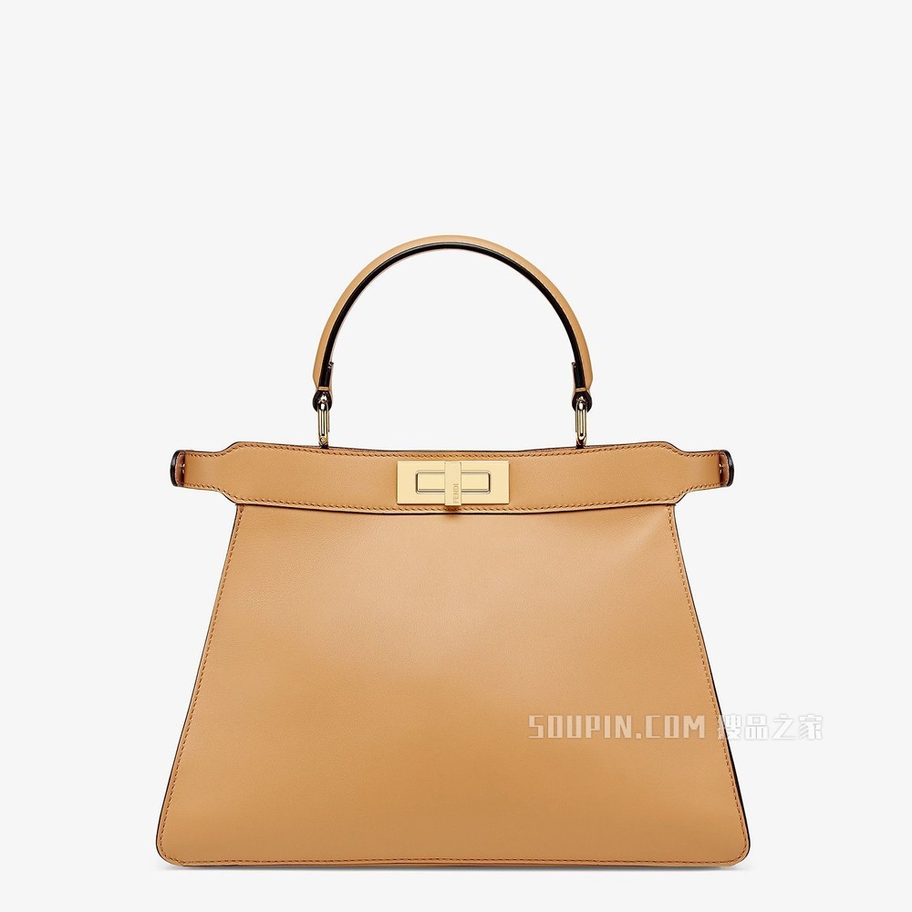 PEEKABOO ISEEU中号手袋 米色皮革手袋
