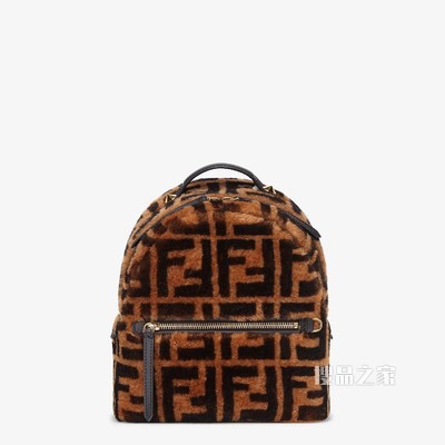 棕色羊皮小双肩包 棕色羊皮小背包