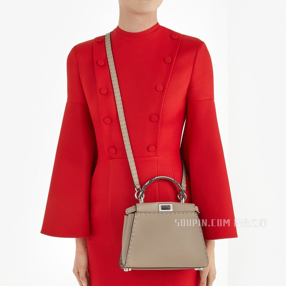 PEEKABOO迷你手袋 鸽子灰Selleria手袋