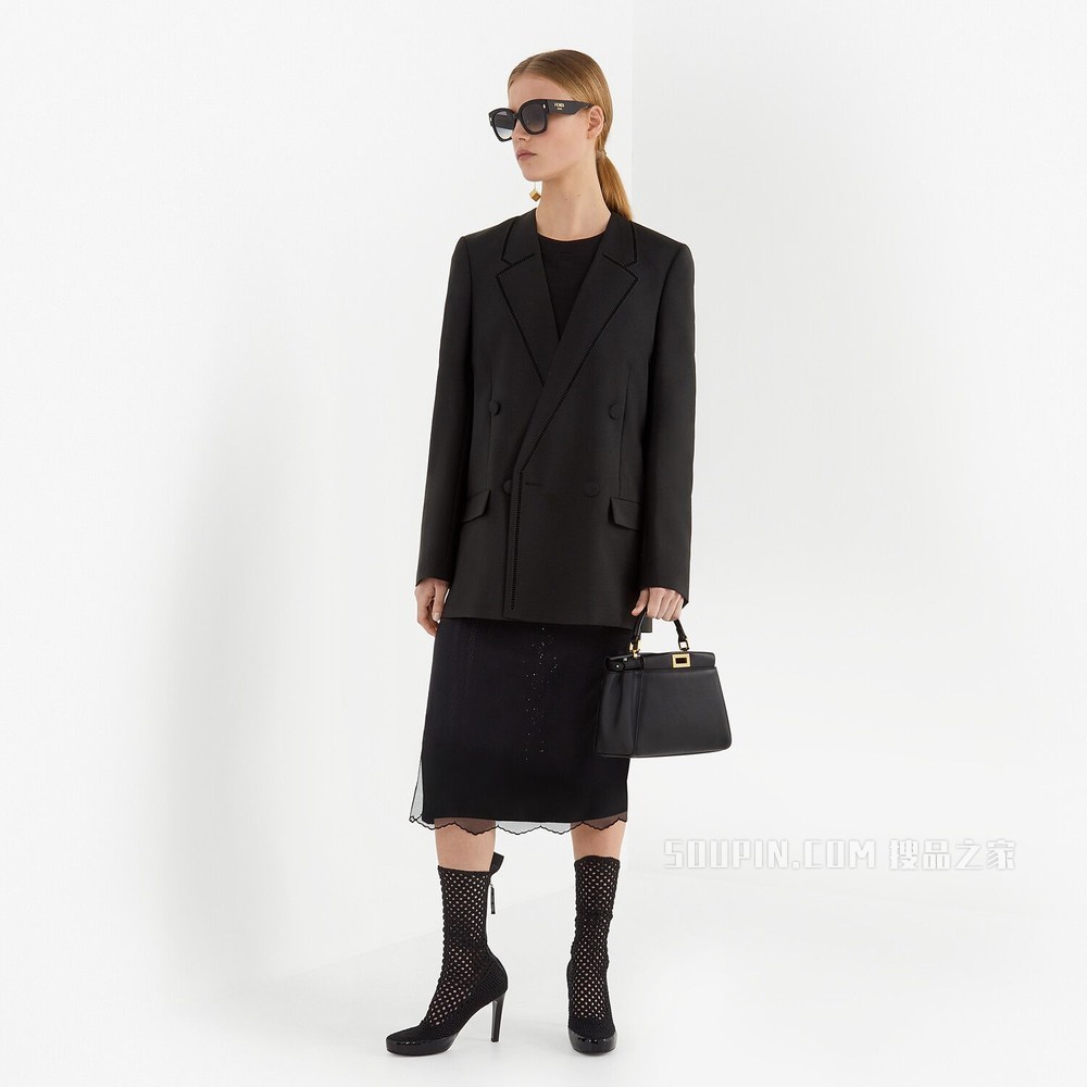 PEEKABOO 迷你手袋 黑色纳帕皮革手袋